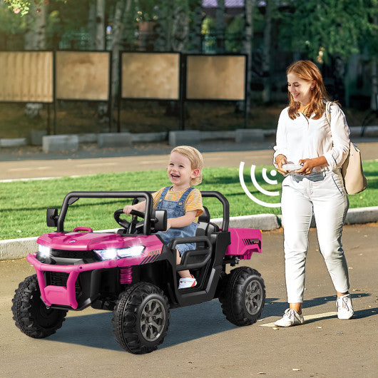 24V Ride on Dump Truck with Remote Control-Pink For Cheap