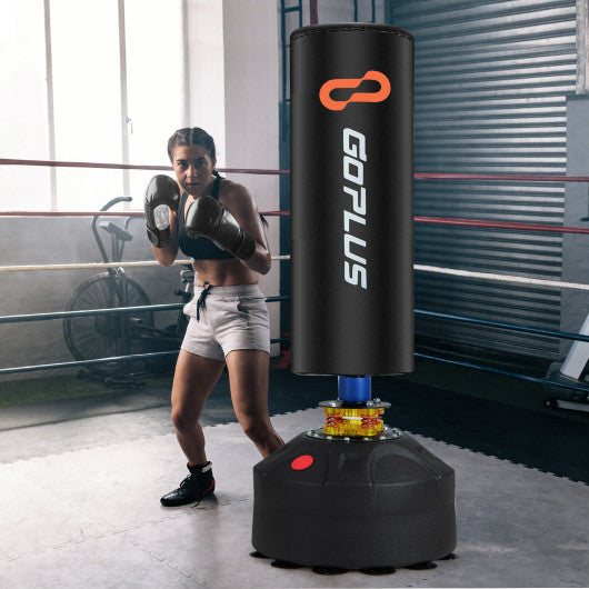 Freestanding Punching Bag Kickboxing Bag with Stand and Suction Cup Base on Sale