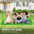 60 Inches Platform Tree Swing Outdoor with  2 Hanging Straps-Green For Cheap