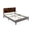 Full Queen Size Upholstered Bed Frame with Storage Headboard-Full Size Hot on Sale