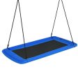 60 Inches Platform Tree Swing Outdoor with  2 Hanging Straps-Blue on Sale