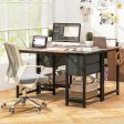 48 55-Inch Home Office Desk with 2 Drawers Hanging Hook-S Online