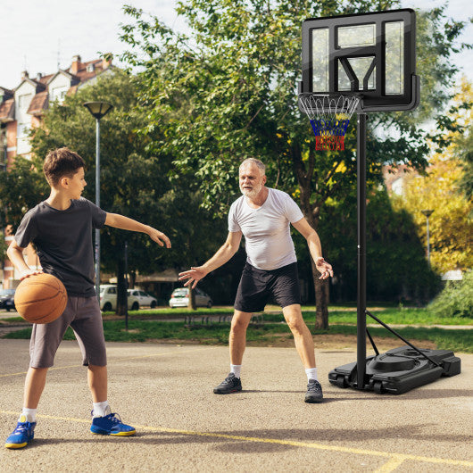 Portable Basketball Hoop with 9-Position Adjustable Height Online Sale