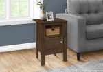 24  Walnut Nightstand with Cabinet Storage on Sale