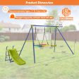 4-in-1 Heavy-Duty Metal Playset with Slide and Basketball Hoop Online Hot Sale