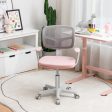 Adjustable Desk Chair with Auto Brake Casters for Kids-Pink Cheap