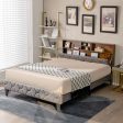 Full Queen Size Upholstered Bed Frame with Storage Headboard-Full Size Hot on Sale