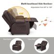 PU Leather Kids Recliner Chair with Cup Holders and Side Pockets-Brown Online Hot Sale