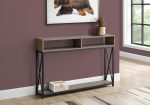 47  Taupe and Black Frame Console Table With Shelves Online now