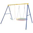 660 LBS Extra-Large A-Shaped Swing Stand with Anti-Slip Footpads-Yellow Fashion