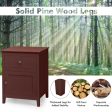 2-Tier Accent Table with Spacious Tabletop-Espresso Supply