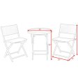 3 Pieces Patio Folding Bistro Set for Balcony or Outdoor Space-Red Sale