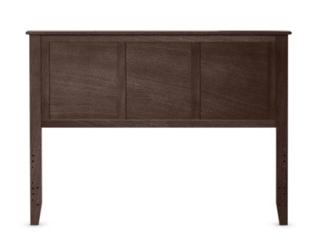 Full Wood Headboard Flat Panel with Pre-drilled Holes and Height Adjustment-Brown on Sale