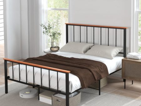 Full Queen Bed Frame with Headboard and Footboard-Queen Size Online Hot Sale