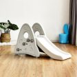 Freestanding Baby Slide Indoor First Play Climber Slide Set for Boys Girls -Gray on Sale