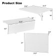 31.5 x 23.5 Inch Wall Mounted Folding Table for Small Spaces-White Discount