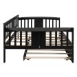 Espresso Wood Bed Frame with Trundle Supply