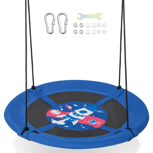 40 Inches Saucer Tree Swing with Adjustable Hanging Ropes and 900D Oxford Fabric-Rocket Online Hot Sale