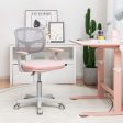 Adjustable Desk Chair with Auto Brake Casters for Kids-Pink Cheap