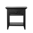 24  Black One Drawer Nightstand Sale