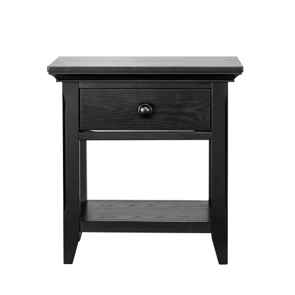 24  Black One Drawer Nightstand Sale