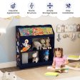 Kids Toy Storage Organizer with Book Shelf and Storage Cabinet-Navy Hot on Sale