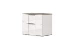 20  White Contemporary Two Drawer Nightstand Online now