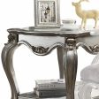 24  Gray Solid Wood End Table With Shelf Online Sale