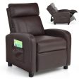 Ergonomic PU Leather Kids Recliner Lounge Sofa for 3-12 Age Group-Brown Supply