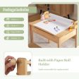 Toddler Multifunctional Activity Table and Chair Set with Paper Roll Holder-Natural Online