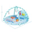 Baby Activity Play Piano Gym Mat with 5 Hanging Sensory Toys-Blue Online