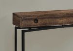 43  Brown And Black Cross Leg Console Table Hot on Sale