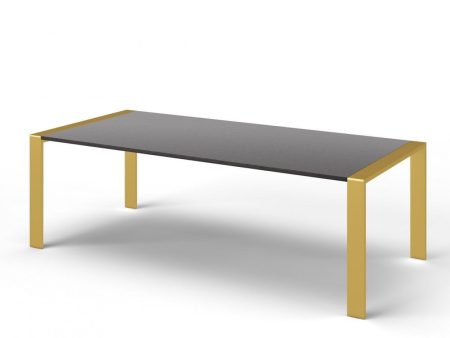 95  Gray And Brass Stainless Steel Dining Table Discount