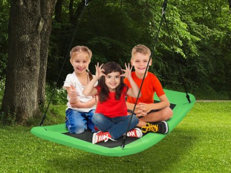 700lb Giant 60 Inch Skycurve Platform Tree Swing for Kids and Adults-Green Supply