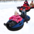 80 Inch 2-Person Inflatable Snow Sled for Kids and Adults-Blue on Sale