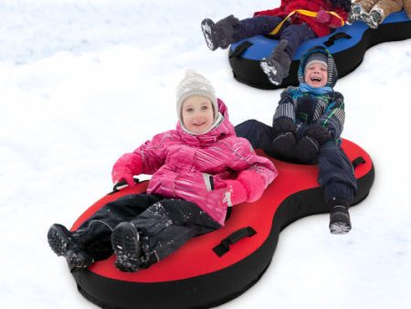 80  2-Person Inflatable Snow Sled for Kids and Adults-Red Discount