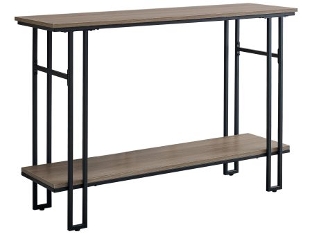 47  Gray and Black Frame Console Table With Shelves Online now