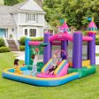 6-in-1 Kids Blow up Castle with Slide and Jumping Area and Ball Pit Pools without Blower Online Sale