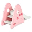 Freestanding Baby Slide Indoor First Play Climber Slide Set for Boys Girls -Pink on Sale