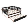 Espresso Wood Bed Frame with Trundle Supply