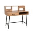 42-Inch Vanity Desk with Tabletop Shelf and 2 Drawers-Natural Online Hot Sale