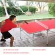 60 Inch Portable Tennis Ping Pong Folding Table with Accessories-Red Sale