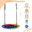 40 Inches Saucer Tree Swing for Kids and Adults-Multicolor For Cheap