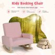 Kids Rocking Chair with Solid Wood Legs-Pink Fashion