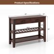 3-tier Console Table with 2 Drawers for Living Room Entryway Online Hot Sale