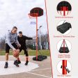 Adjustable Basketball Hoop System Stand Portable with 2 Wheels Fillable Base-Black & Red Online