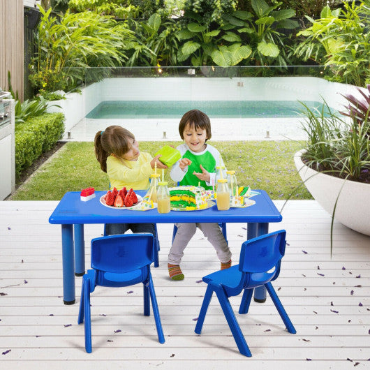 4-pack Kids Plastic Stackable Classroom Chairs-Blue Fashion