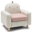 Kids Sofa with Armrest and Thick Cushion-Pink Cheap