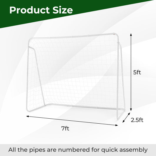 Soccer Goal for Backyard with Heavy Duty Frame and Ground Stakes Fashion