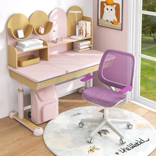 Swivel Mesh Children Computer Chair with Adjustable Height-Purple Online Sale